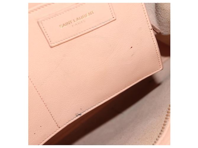 SAINT LAURENT Petit Kabas Borsa a Mano in Pelle 2in1 Rosa Oro Auth bs31628 D'oro - vista 37