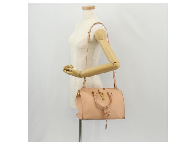 SAINT LAURENT Petit Kabas Borsa a Mano in Pelle 2in1 Rosa Oro Auth bs31628 D'oro - vista 39
