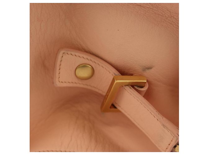 SAINT LAURENT Petit Kabas Borsa a Mano in Pelle 2in1 Rosa Oro Auth bs31628 D'oro - vista 6
