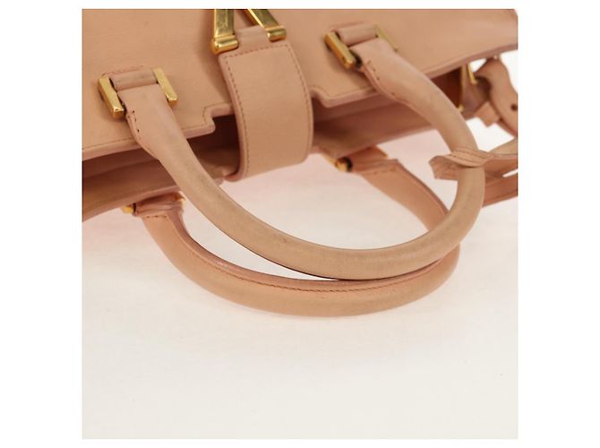 SAINT LAURENT Petit Kabas Borsa a Mano in Pelle 2in1 Rosa Oro Auth bs31628 D'oro - vista 9