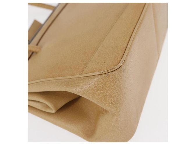 GUCCI Handtasche aus Leder Beige Silber Authentisch ep12377 - vue 10