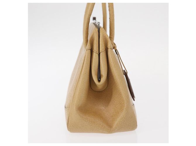 GUCCI Handtasche aus Leder Beige Silber Authentisch ep12377 - vue 5