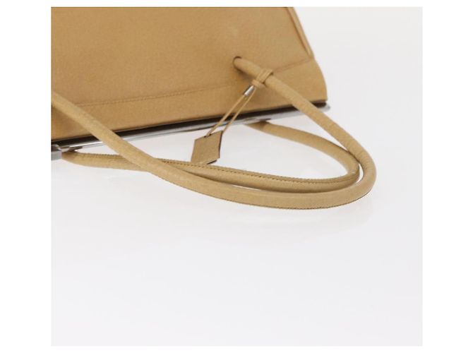 GUCCI Handtasche aus Leder Beige Silber Authentisch ep12377 - vue 7