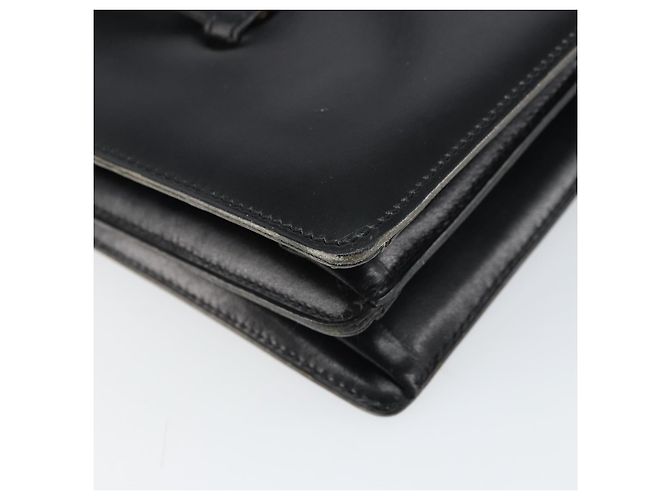 Borsa a mano Christian Dior in pelle nera e oro Auth ep12247 Nero D'oro - vista 13