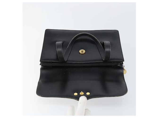 Borsa a mano Christian Dior in pelle nera e oro Auth ep12247 Nero D'oro - vista 15