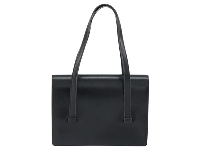 Borsa a mano Christian Dior in pelle nera e oro Auth ep12247 Nero D'oro - vista 3