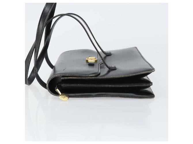 Borsa a mano Christian Dior in pelle nera e oro Auth ep12247 Nero D'oro - vista 5