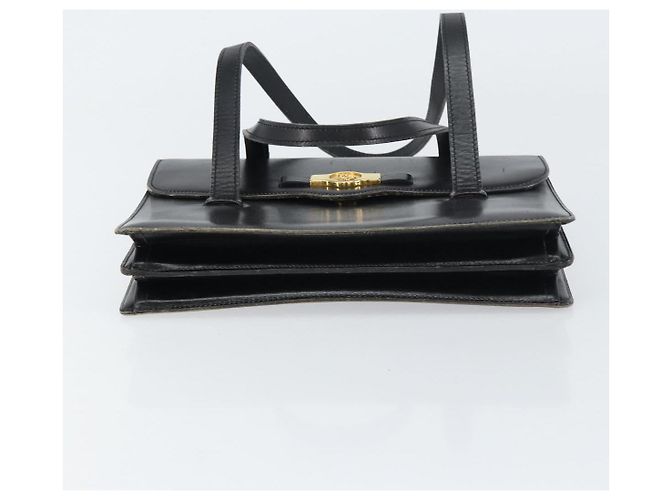 Borsa a mano Christian Dior in pelle nera e oro Auth ep12247 Nero D'oro - vista 9