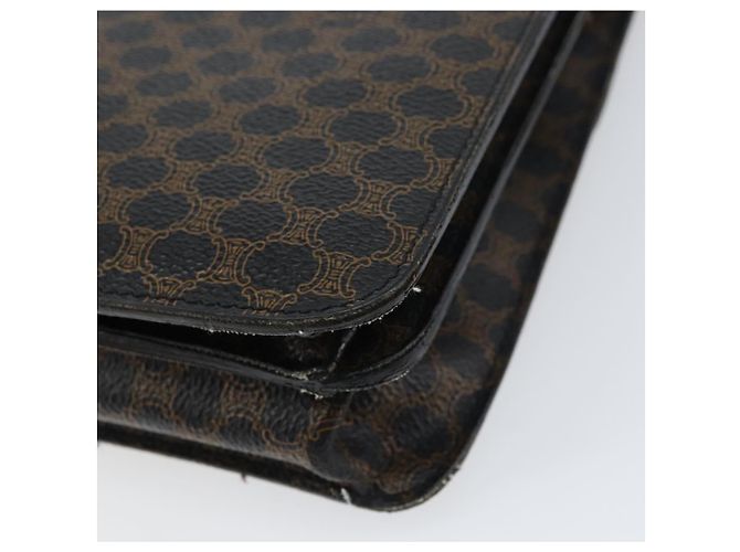 Céline Clutch in tela Macadam CELINE in pelle PVC nera e oro Auth 153735 Nero D'oro - vista 10
