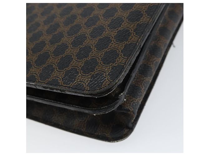 Céline Clutch in tela Macadam CELINE in pelle PVC nera e oro Auth 153735 Nero D'oro - vista 11