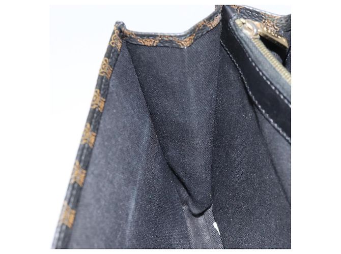 Céline Clutch in tela Macadam CELINE in pelle PVC nera e oro Auth 153735 Nero D'oro - vista 17