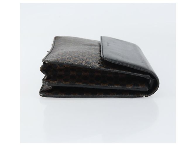 Céline Clutch in tela Macadam CELINE in pelle PVC nera e oro Auth 153735 Nero D'oro - vista 4