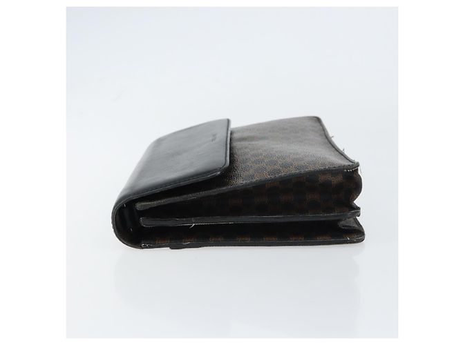 Céline Clutch in tela Macadam CELINE in pelle PVC nera e oro Auth 153735 Nero D'oro - vista 5