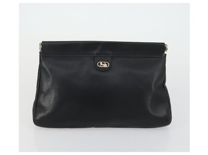 Céline Borsa a mano CELINE C Sulky in pelle 2 pezzi marrone nero Auth 151808 - vista 10