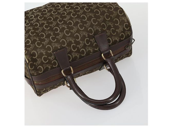 Céline Borsa a mano CELINE C Sulky in pelle 2 pezzi marrone nero Auth 151808 - vista 5