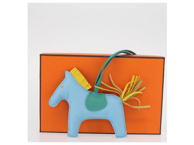 Hermès HERMES Rodeo Charm MM Charm Leder Hellblau Auth 157414SAM - Ansicht 10