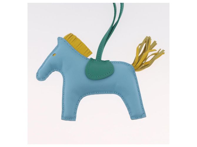 Hermès HERMES Rodeo Charm MM Charm Leder Hellblau Auth 157414SAM - Ansicht 4