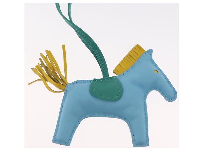 Hermès HERMES Rodeo Charm MM Charm Leder Hellblau Auth 157414SAM - Ansicht 5