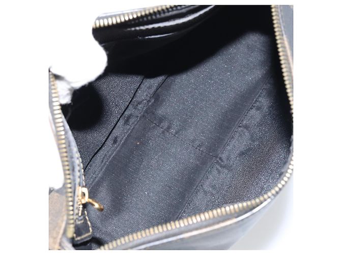 Pequin Borsa a Spalla in Tela Pecan FENDI PVC Nero Marrone Oro Auth gh1406 D'oro - vista 17