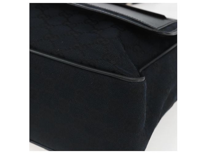Sac à bandoulière GG Canvas Gucci Noir Argent 019 0375 Auth ka825 Argenté - vue 10