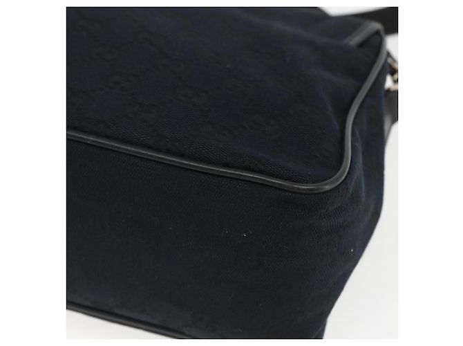 Sac à bandoulière GG Canvas Gucci Noir Argent 019 0375 Auth ka825 Argenté - vue 12