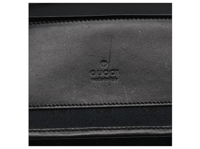 Sac à bandoulière GG Canvas Gucci Noir Argent 019 0375 Auth ka825 Argenté - vue 14