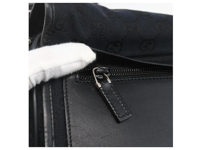 Sac à bandoulière GG Canvas Gucci Noir Argent 019 0375 Auth ka825 Argenté - vue 15