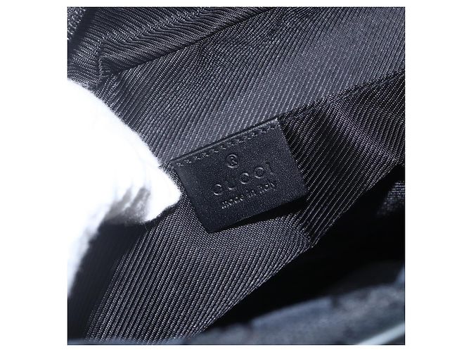 Sac à bandoulière GG Canvas Gucci Noir Argent 019 0375 Auth ka825 Argenté - vue 18