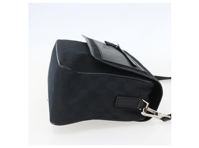 Sac à bandoulière GG Canvas Gucci Noir Argent 019 0375 Auth ka825 Argenté - vue 5