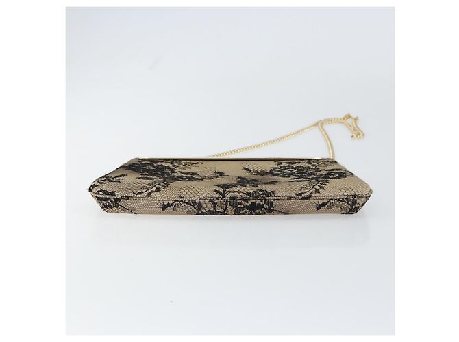 Borsa a Spalla in Pelle Jimmy Choo Chain Beige Nera Auth BA8789 Nero - vista 9