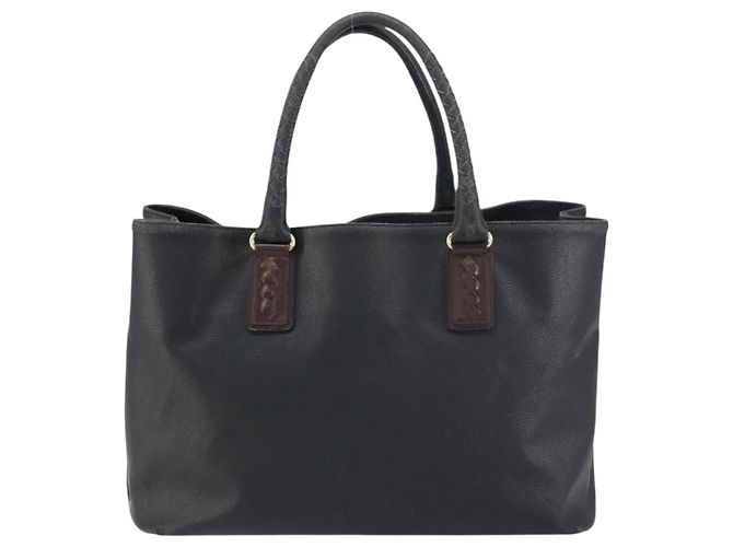 Borsa Tote in pelle nera e oro Auth ep12337 di BOTTEGA VENETA Nero D'oro - vista 2