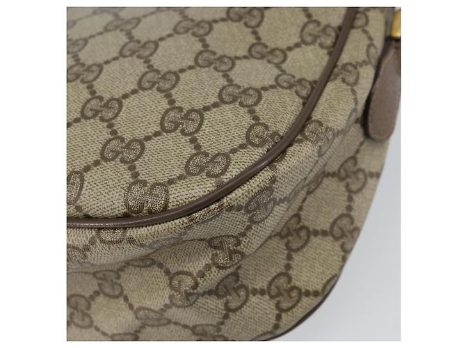 Borsa Sherry Line GG Supreme Web di GUCCI in PVC beige e oro 89 02 032 Auth BA8907 D'oro - vista 12