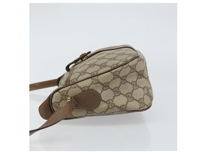 Borsa Sherry Line GG Supreme Web di GUCCI in PVC beige e oro 89 02 032 Auth BA8907 D'oro - vista 5
