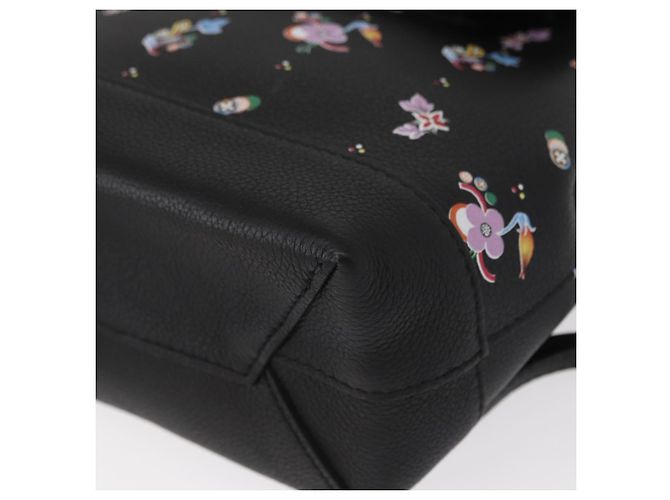 LOUIS VUITTON Rucksack Rock Me aus schwarzem Leder mit Blumenmuster M54848 Auth ka827M Mehrfarben - Ansicht 17