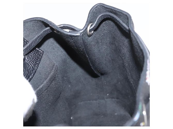 LOUIS VUITTON Rucksack Rock Me aus schwarzem Leder mit Blumenmuster M54848 Auth ka827M Mehrfarben - Ansicht 26