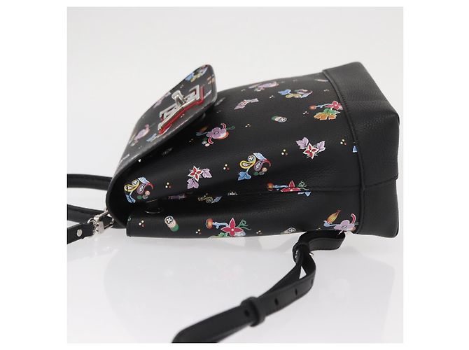 LOUIS VUITTON Rucksack Rock Me aus schwarzem Leder mit Blumenmuster M54848 Auth ka827M Mehrfarben - Ansicht 4
