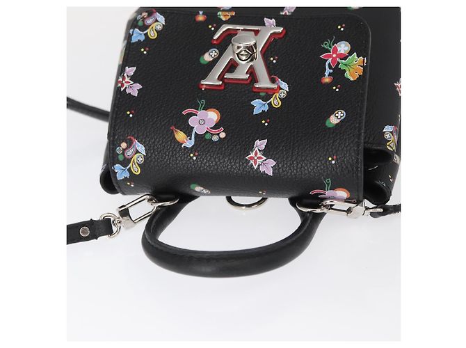 LOUIS VUITTON Rucksack Rock Me aus schwarzem Leder mit Blumenmuster M54848 Auth ka827M Mehrfarben - Ansicht 6