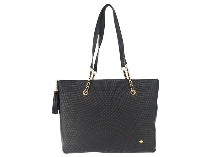 BALLY Borsa Tote in Pelle Nera Oro Auth BA8978 Nero D'oro - vista 2