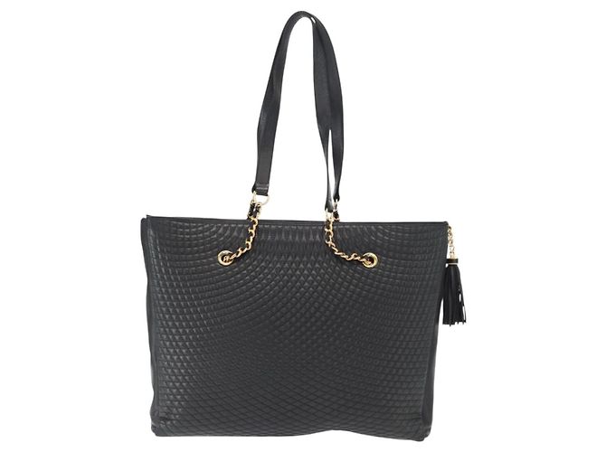 BALLY Borsa Tote in Pelle Nera Oro Auth BA8978 Nero D'oro - vista 3