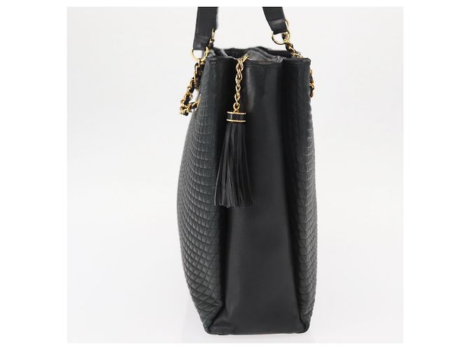 BALLY Borsa Tote in Pelle Nera Oro Auth BA8978 Nero D'oro - vista 5
