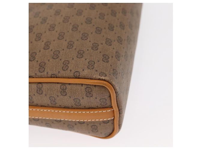 Gucci Borsa a Spalla Micro GG Supreme PVC Beige Oro 007 1112 63 Auth BA8906 D'oro - vista 10