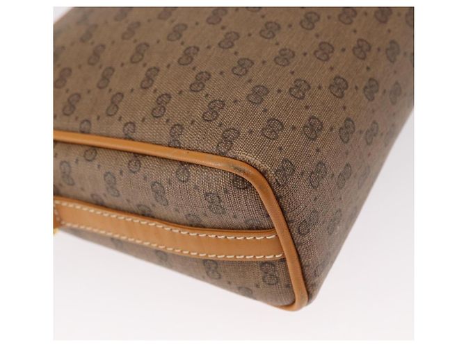 Gucci Borsa a Spalla Micro GG Supreme PVC Beige Oro 007 1112 63 Auth BA8906 D'oro - vista 12
