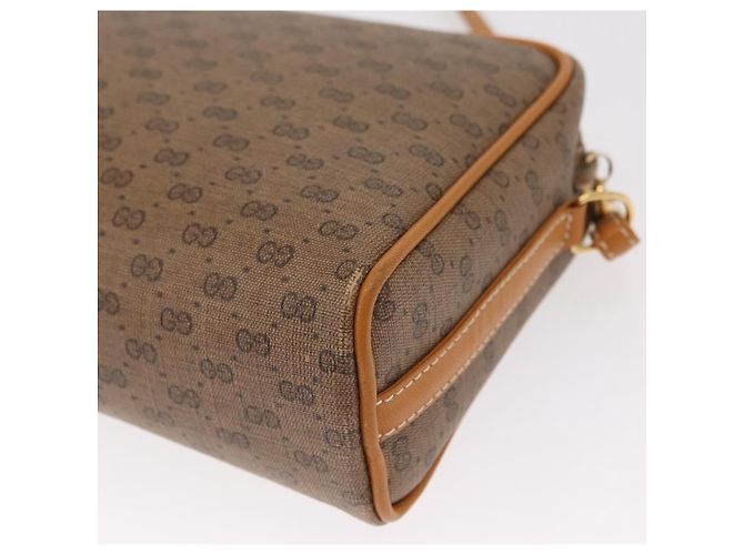 Gucci Borsa a Spalla Micro GG Supreme PVC Beige Oro 007 1112 63 Auth BA8906 D'oro - vista 13