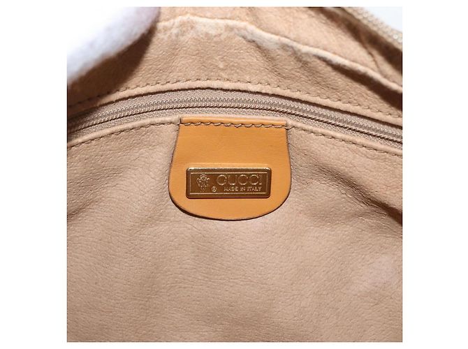 Gucci Borsa a Spalla Micro GG Supreme PVC Beige Oro 007 1112 63 Auth BA8906 D'oro - vista 16