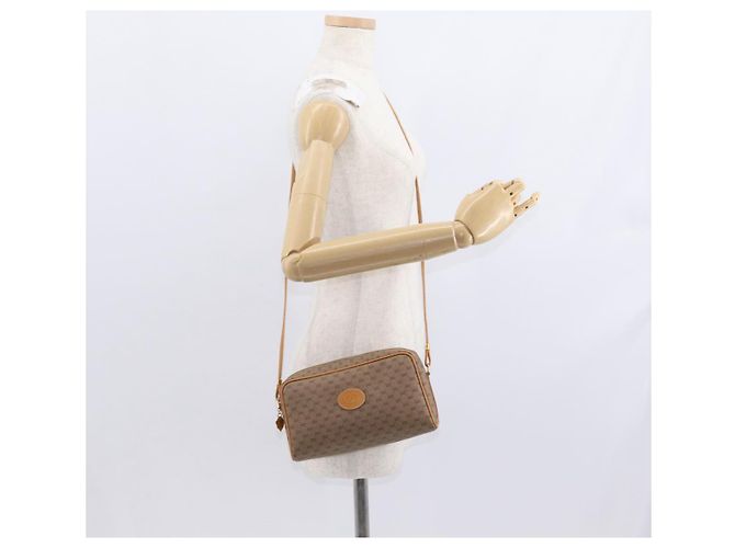 Gucci Borsa a Spalla Micro GG Supreme PVC Beige Oro 007 1112 63 Auth BA8906 D'oro - vista 23