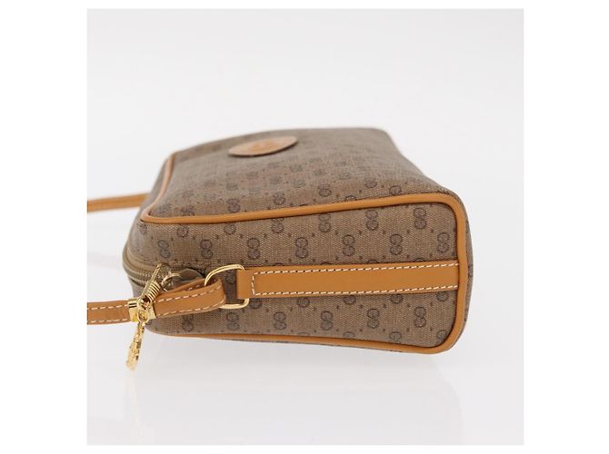 Gucci Borsa a Spalla Micro GG Supreme PVC Beige Oro 007 1112 63 Auth BA8906 D'oro - vista 5