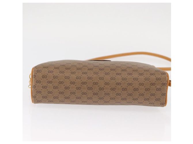 Gucci Borsa a Spalla Micro GG Supreme PVC Beige Oro 007 1112 63 Auth BA8906 D'oro - vista 9