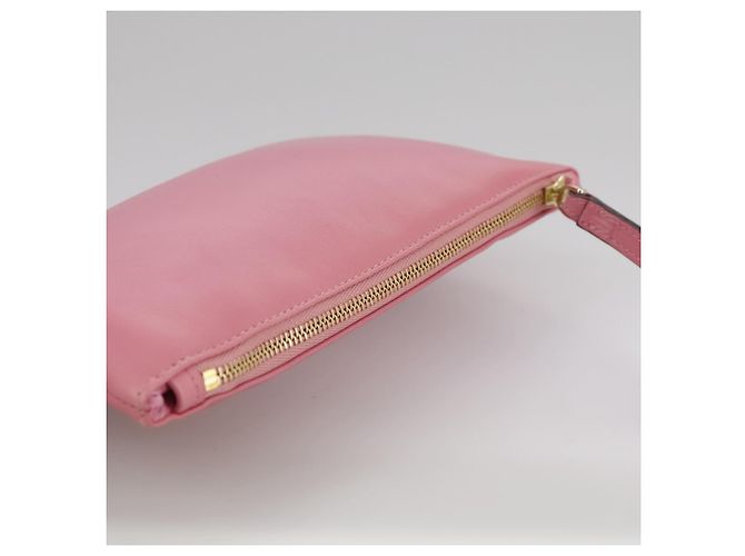 Pochette in pelle rosa Valentino Auth bs21474 - vista 6