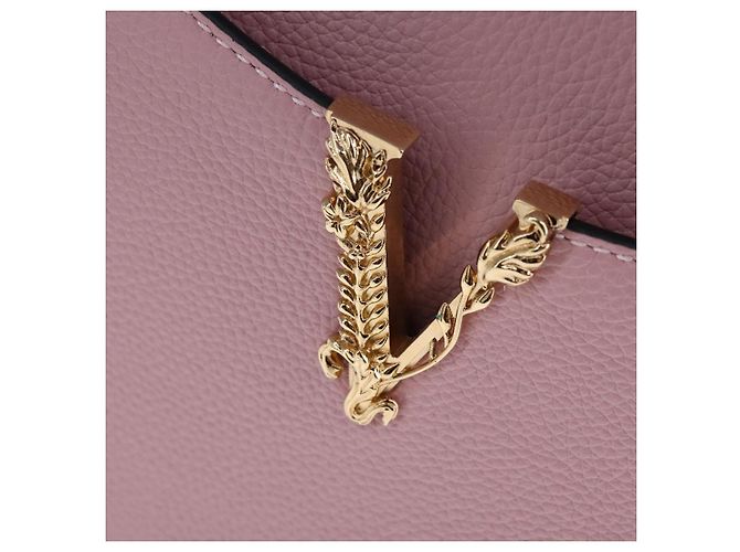 Borsa a mano VERSACE in pelle 2 in 1 rosa Auth 108430 - vista 15