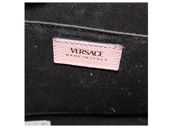 Borsa a mano VERSACE in pelle 2 in 1 rosa Auth 108430 - vista 16